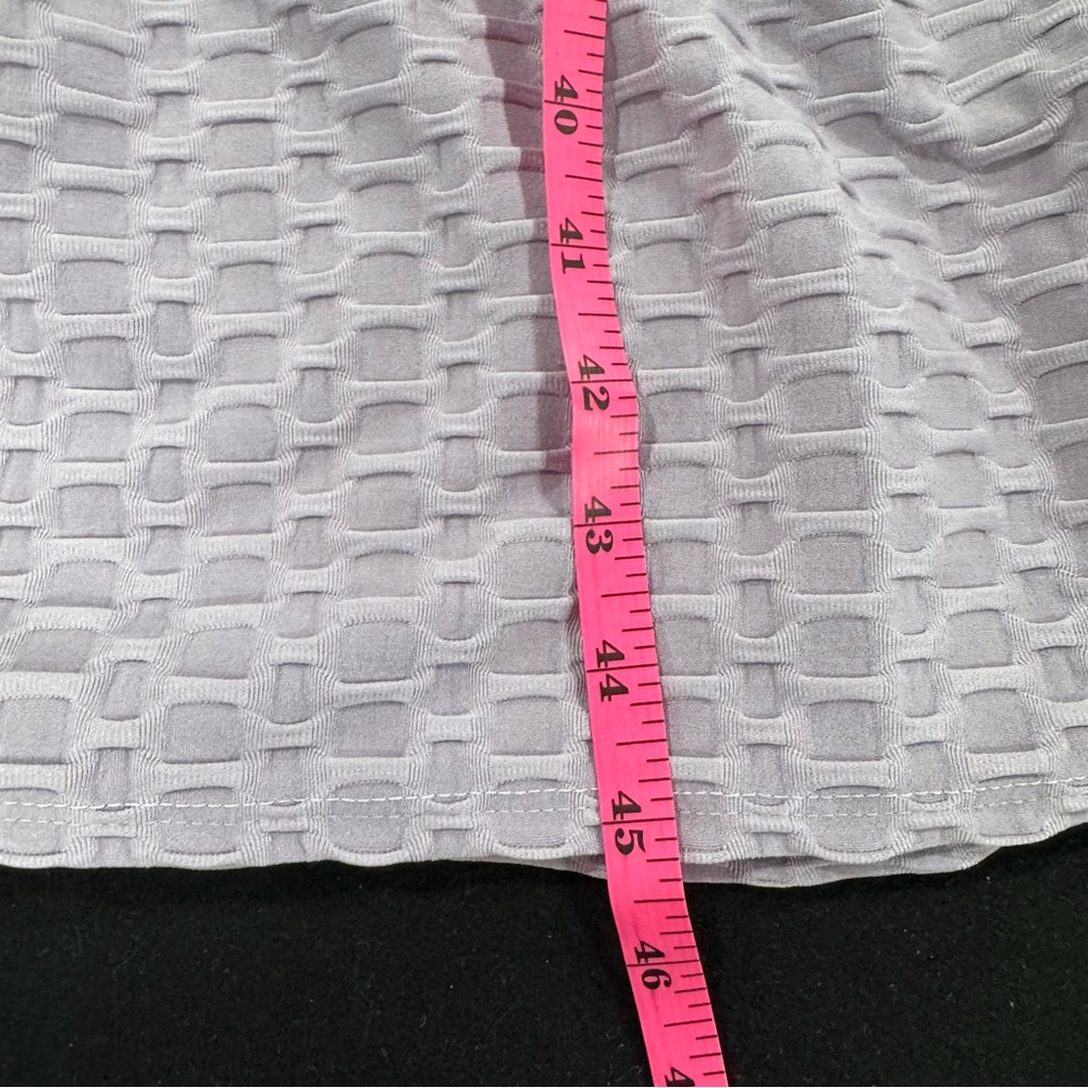 Purple Patterned Ruffle Midi Dress - Picture 11 of 11
